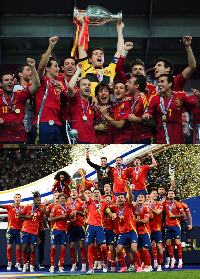 西班牙队在足球比赛中取得胜利 西班牙队在足球比赛中取得胜利